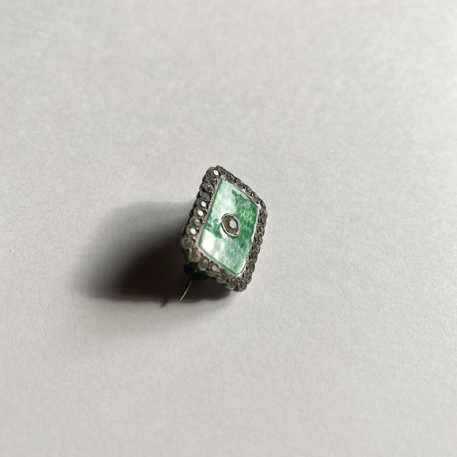 グリーンエナメル レースピン