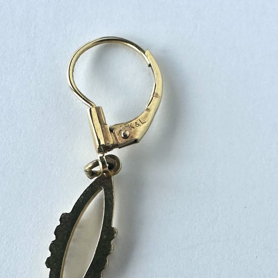 K&L 14ctロールドゴールド モダンリーフ ピアス