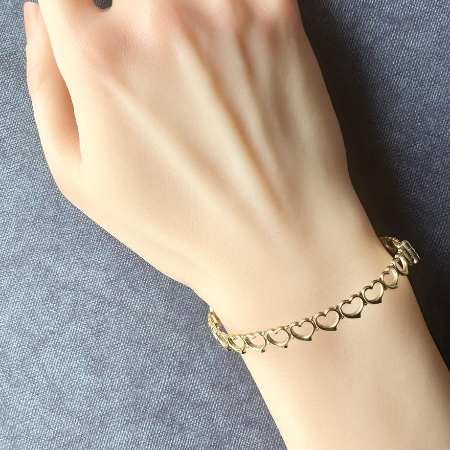 ロールドゴールド ハートバングル