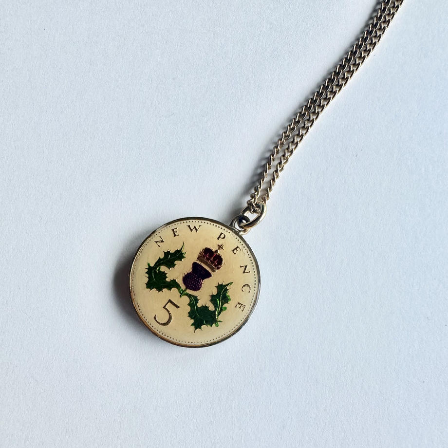 エリザベス2世 NEW PENCE ダブルサイド ネックレス 1979年