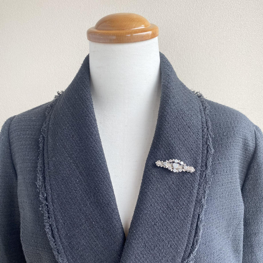 アンティーク ハート バーブローチ 1901年 バーミンガム