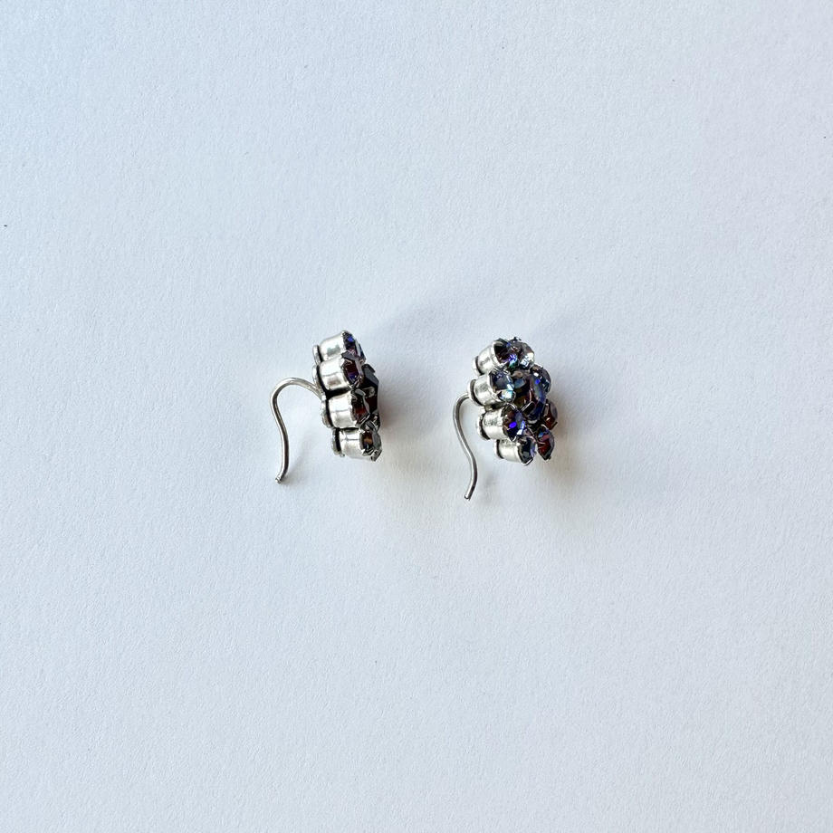 アイリスグラス クラスター ヴィンテージピアス