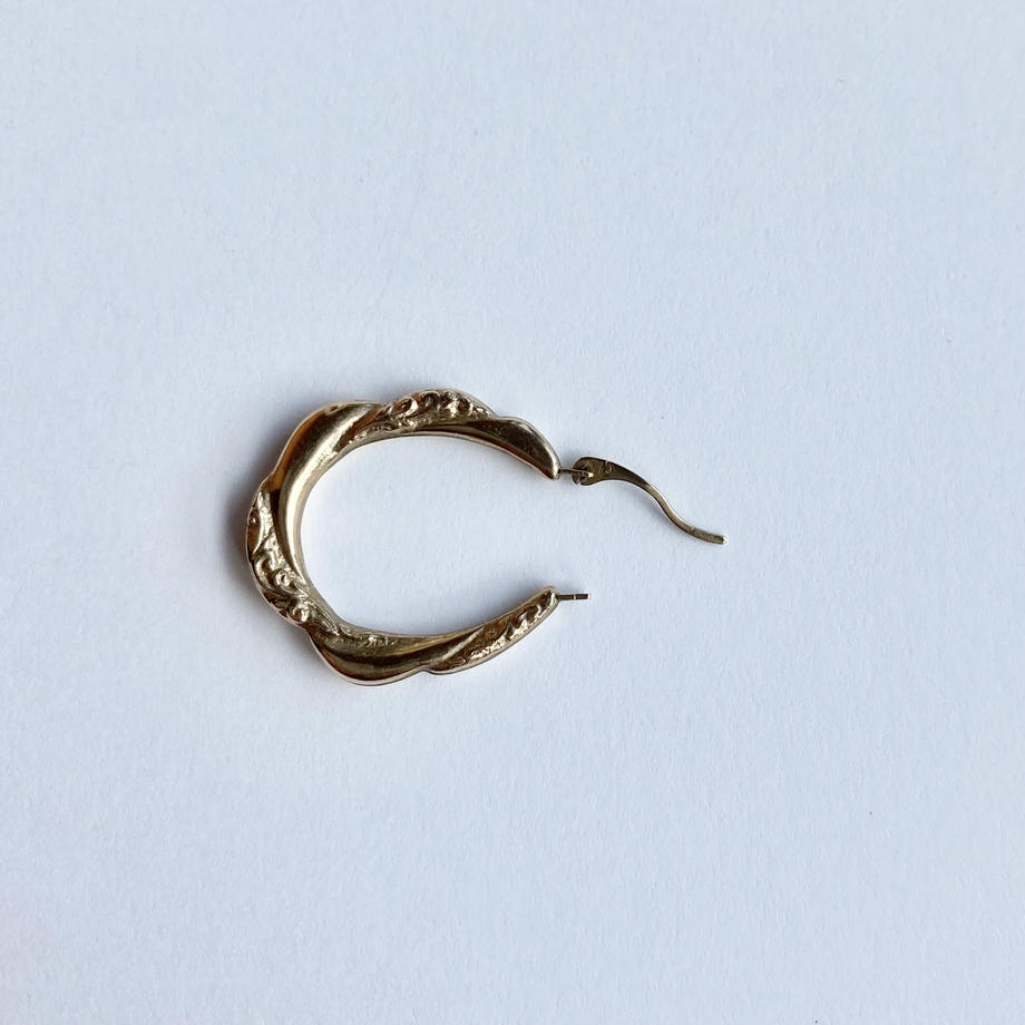 9Kゴールド フープピアス