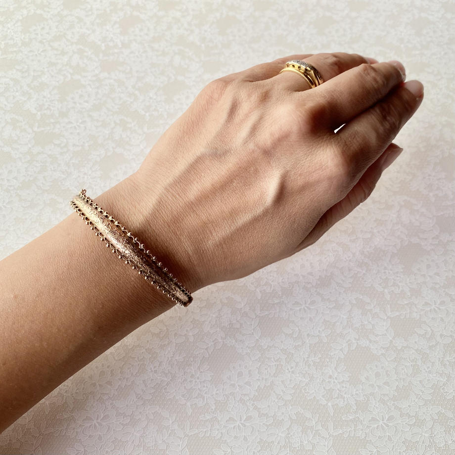 アンティーク 9ctゴールド バングル チェスター 1909年