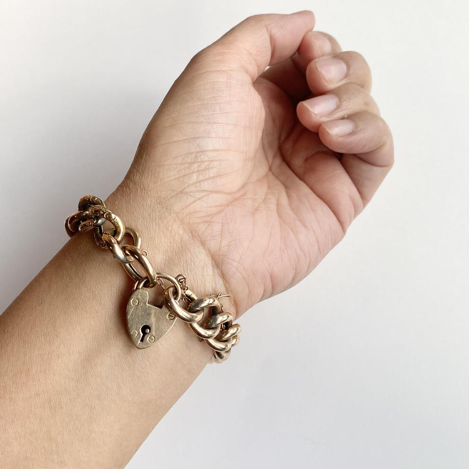 9Kゴールド パドロック ブレスレット