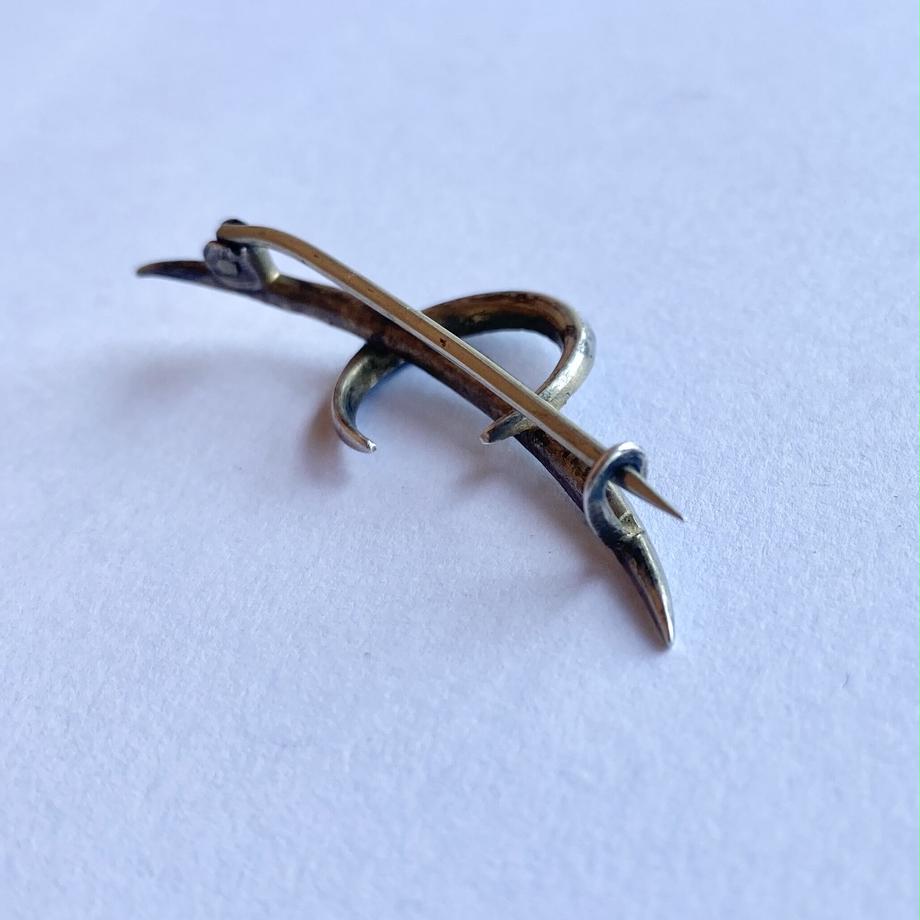 ヴィクトリアン ダブルクレセント ブローチ 1900年