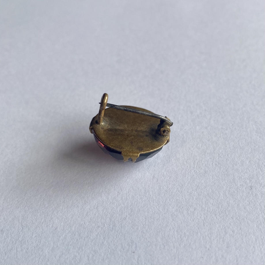 ヴィンテージ パープルカラー カボション ブローチ