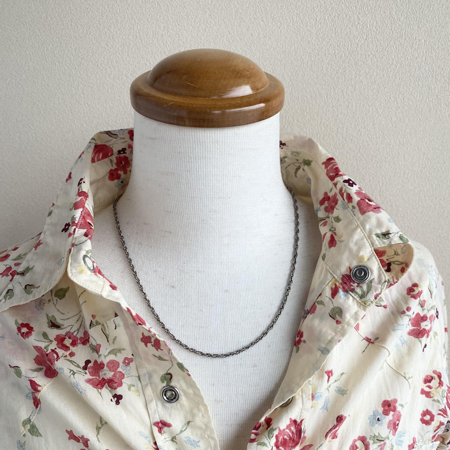 スターリングシルバー ロープツイストチェーン ネックレス