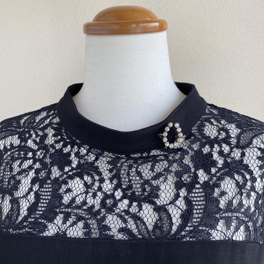 ホースシュー クリアグラス ブローチ 1887年 バーミンガム