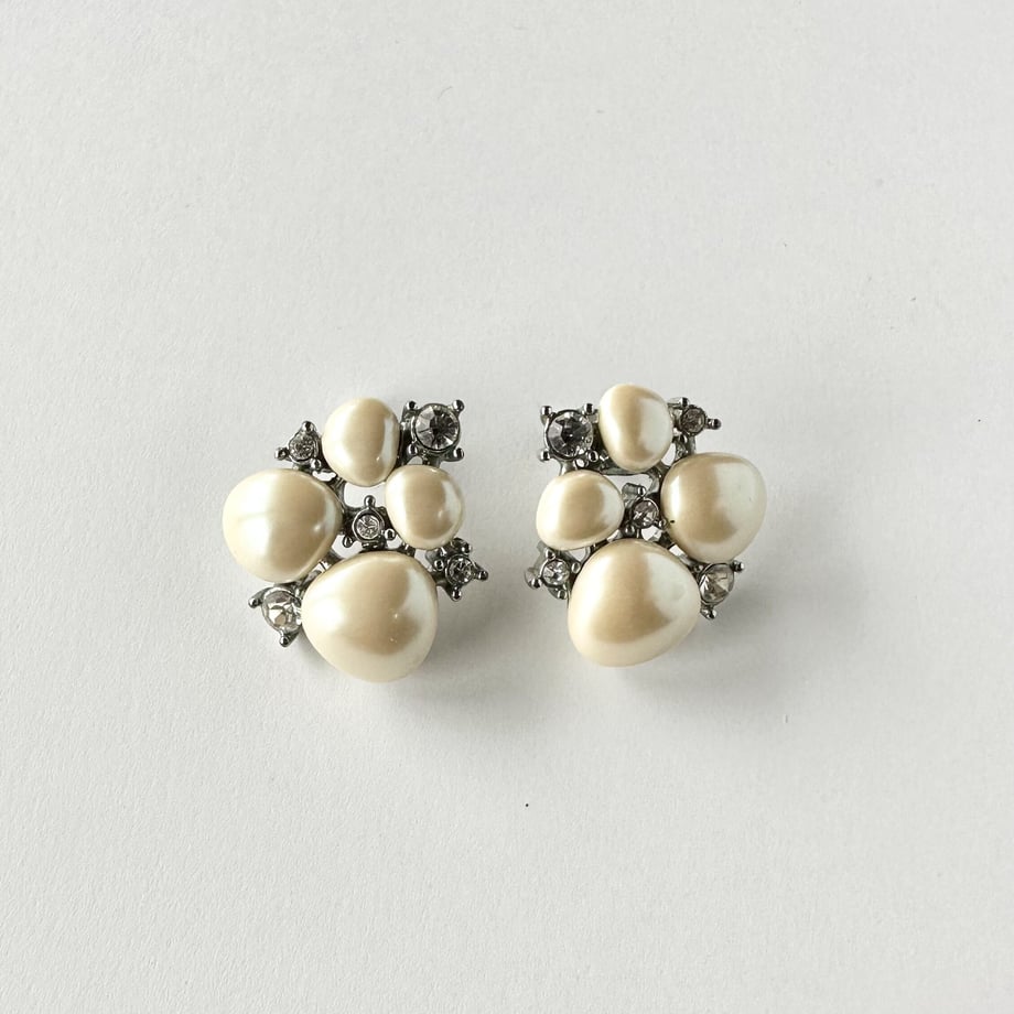MONET グラスパール&クリアグラス ピアス