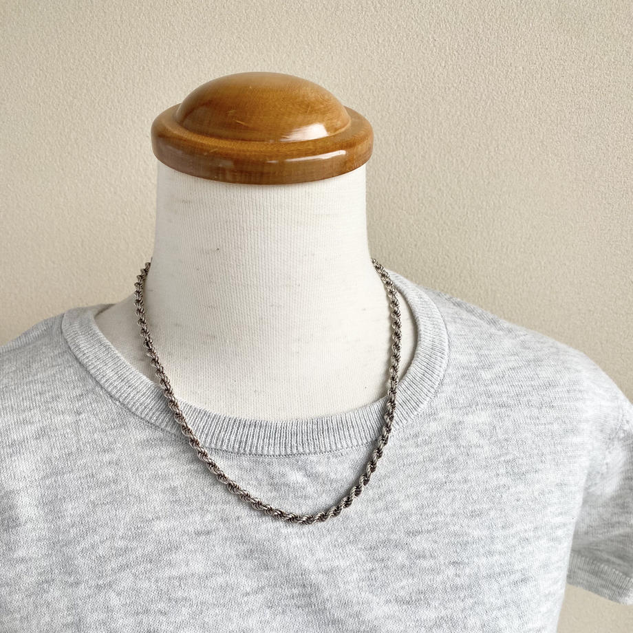 ヴィンテージシルバーチェーン ネックレス ツイスト