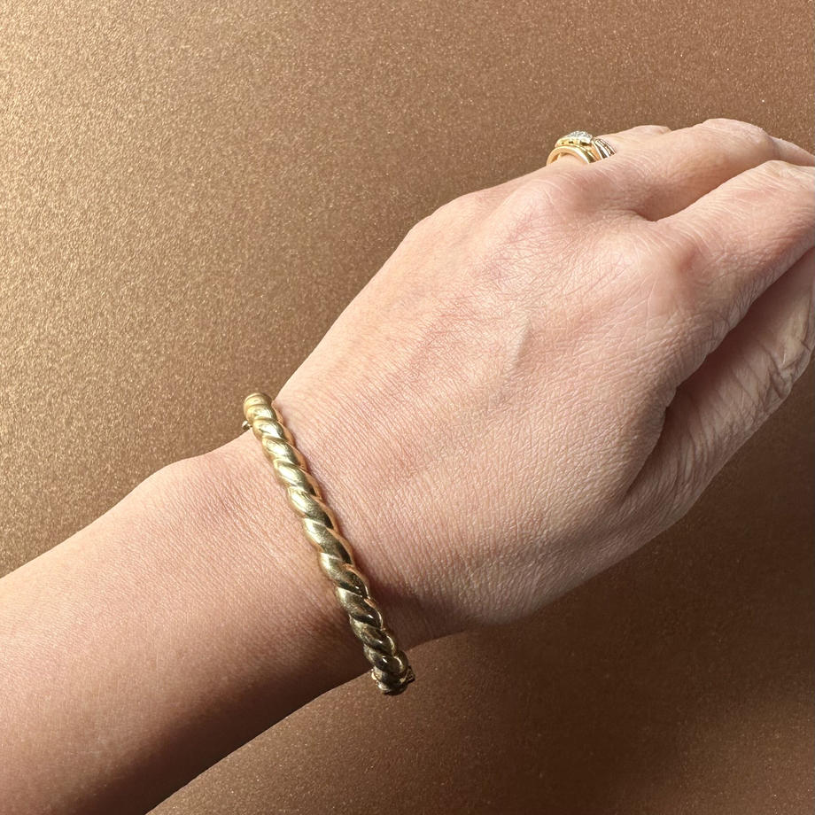 ロールドゴールド ツイスト ヴィンテージバングル