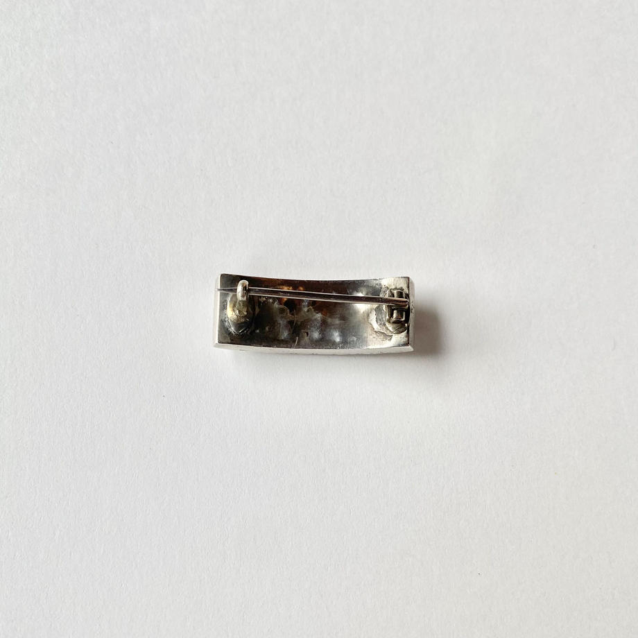 ジョージアン ペースト レクタングル ブローチ