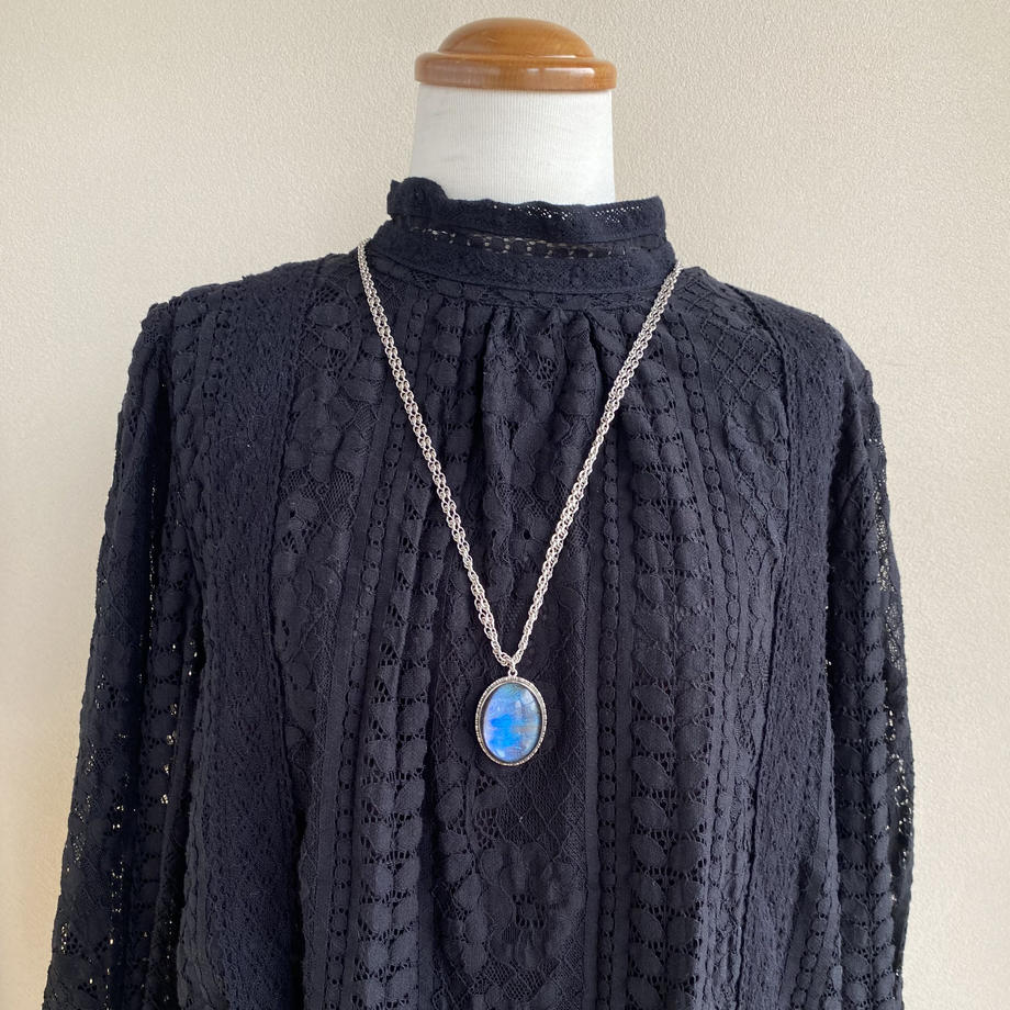 バタフライウィング オーバル ペンダントトップ