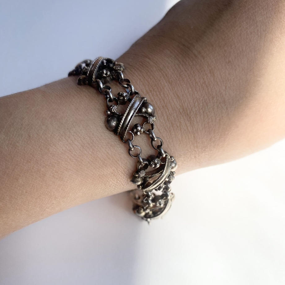 シルバー オープンワーク ブレスレット