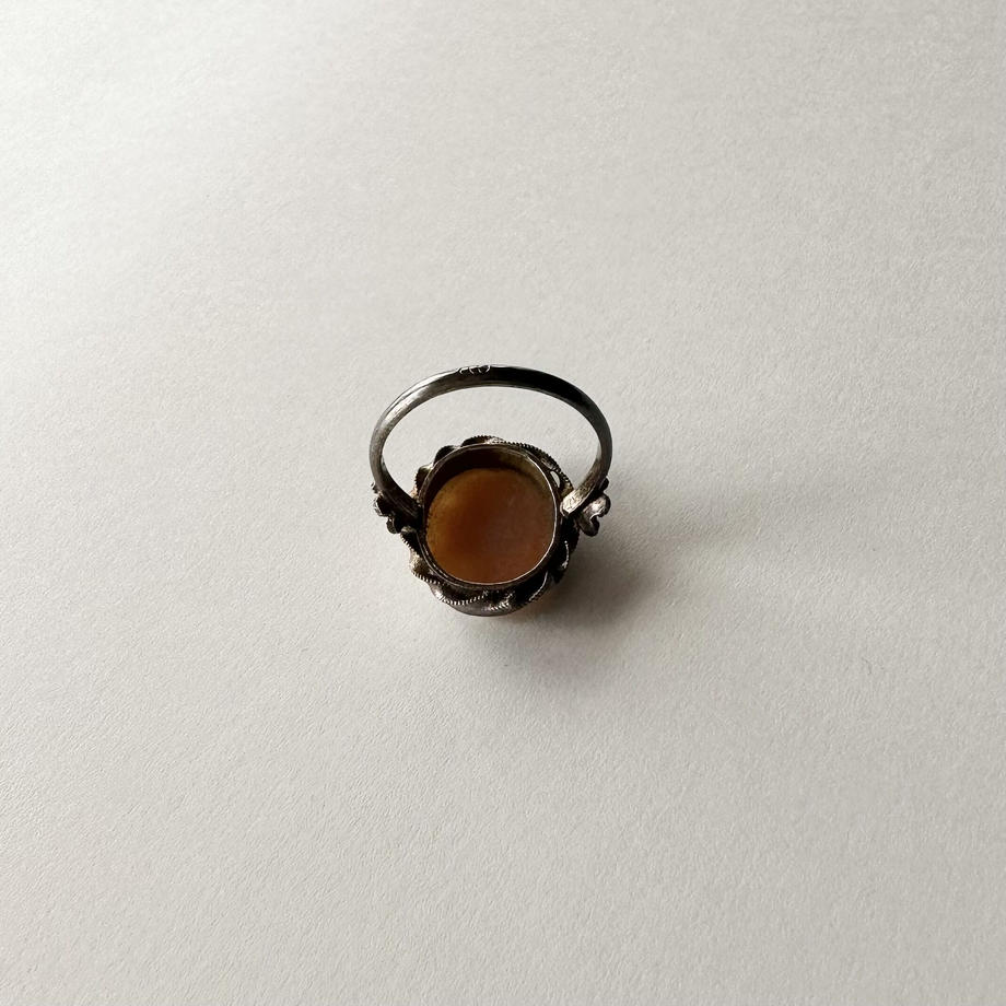 シェルカメオ フラワーモチーフ リング