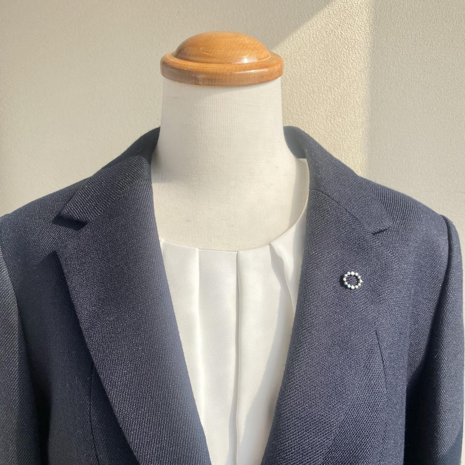 9Kゴールド ガーネット アパタイト レースピン