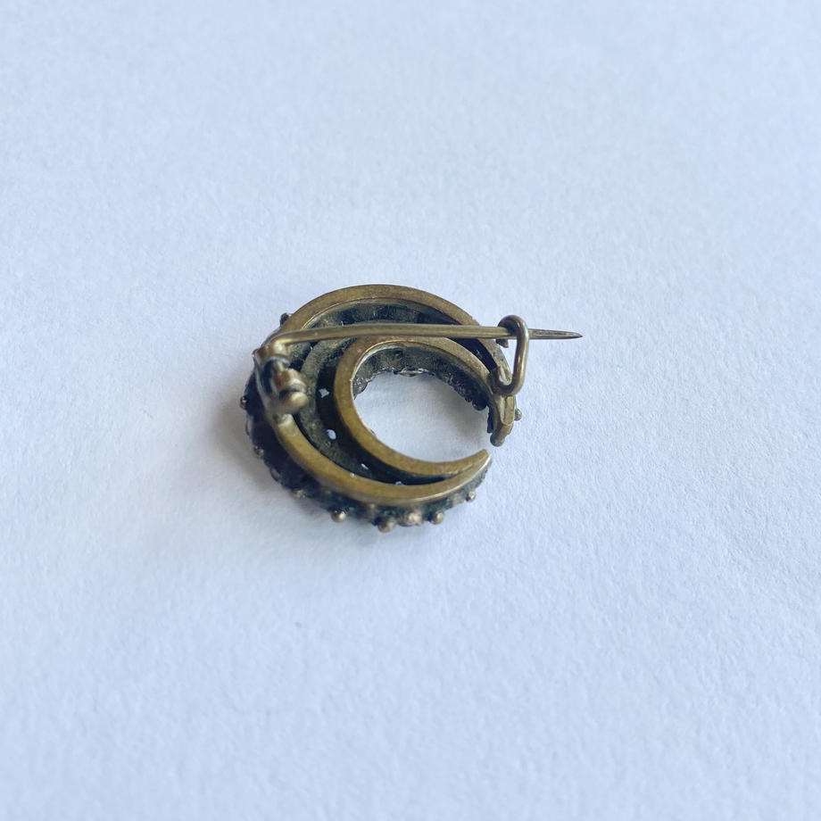 エドワーディアン クレセントムーン ブローチ