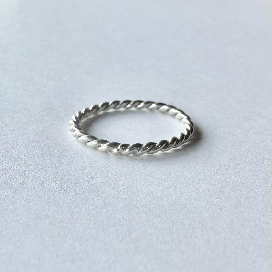 シルバー ツイストロープ ヴィンテージリング 15.5号