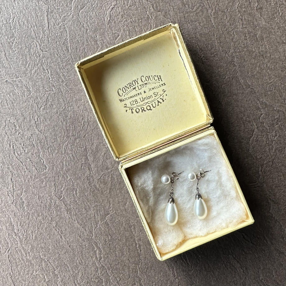 グラスパール ドロップピアス