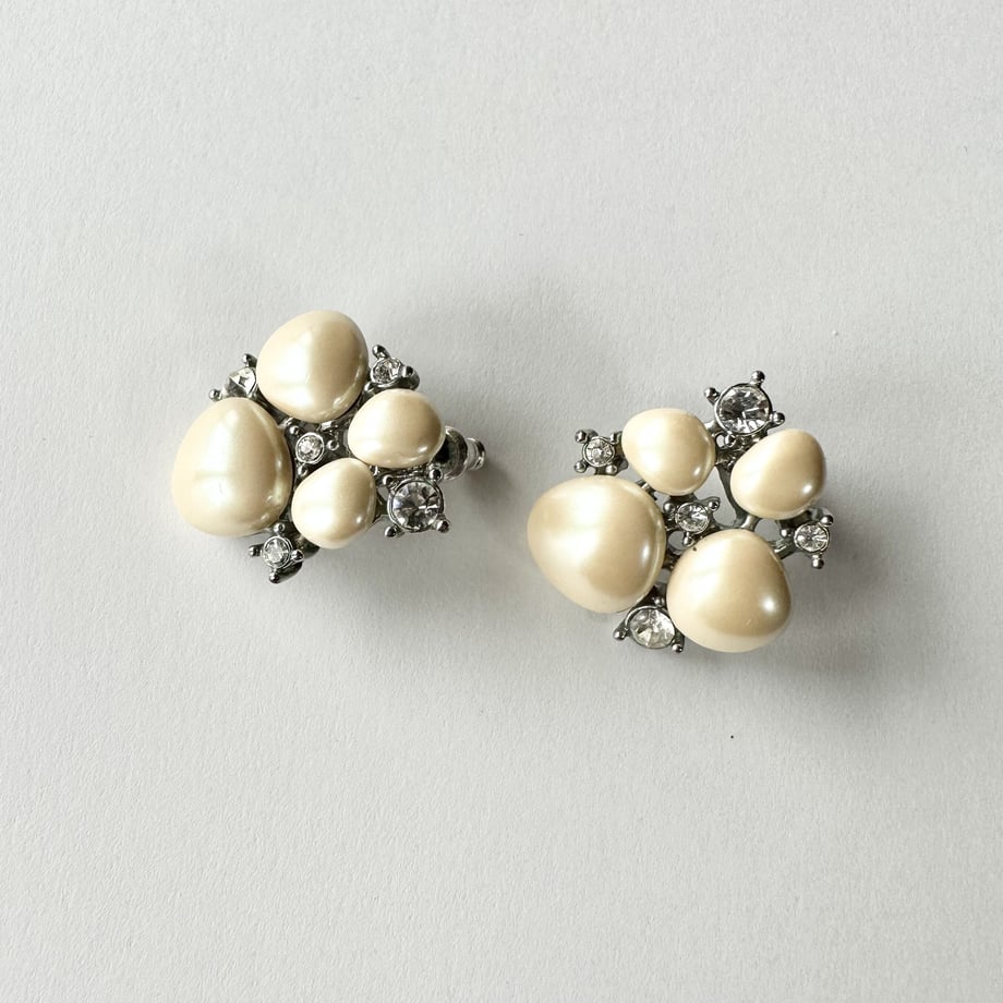 MONET グラスパール&クリアグラス ピアス