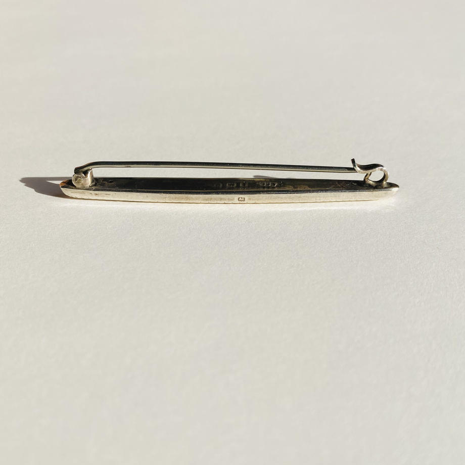 アンティーク シルバー フラワーモチーフ バーブローチ 1913年