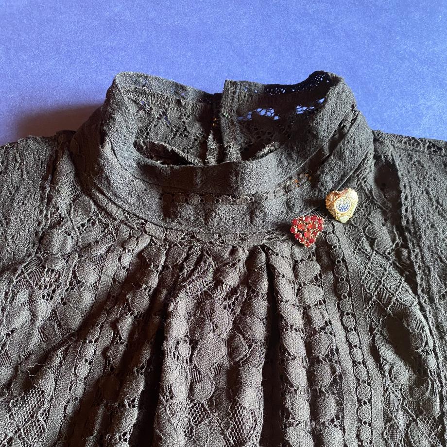 マイクロモザイク ハート タイニーブローチ