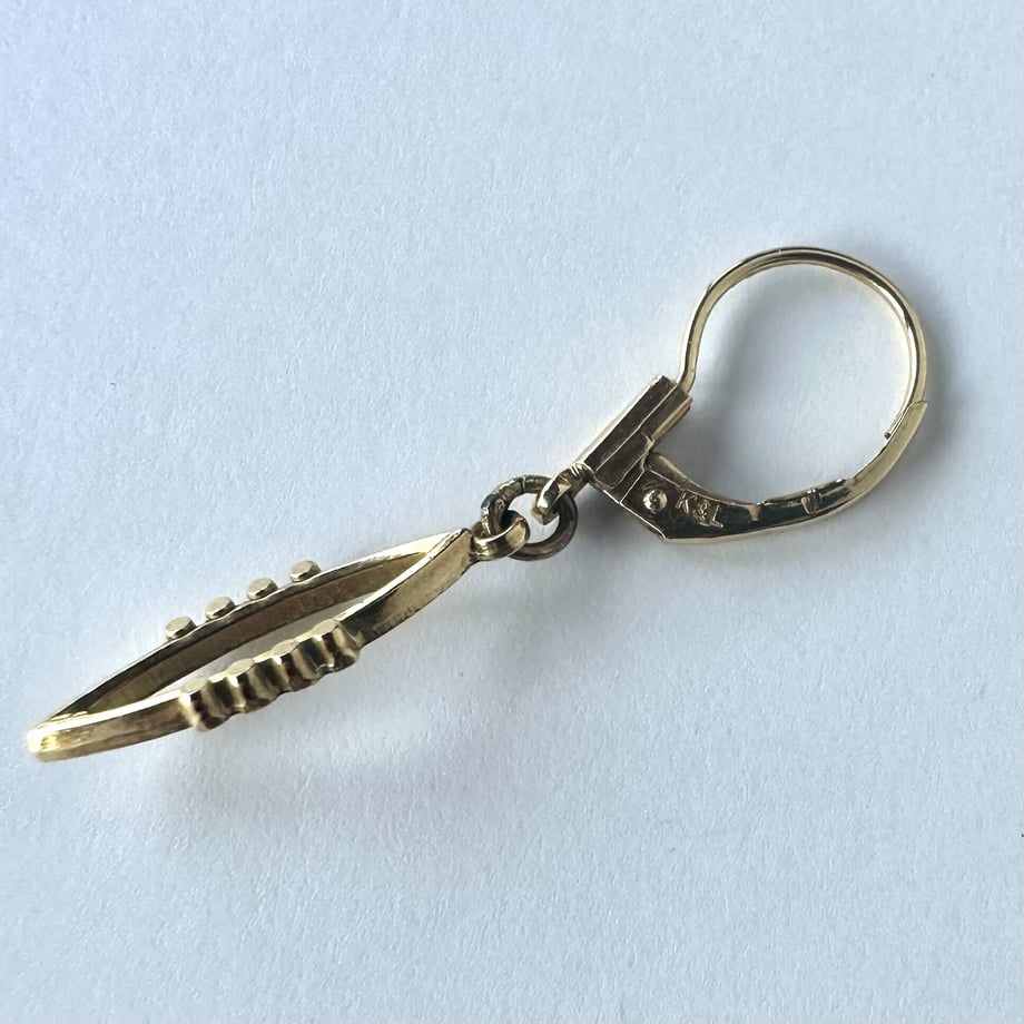 K&L 14ctロールドゴールド モダンリーフ ピアス