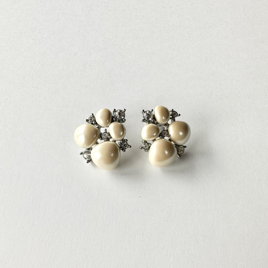 MONET グラスパール&クリアグラス ピアス