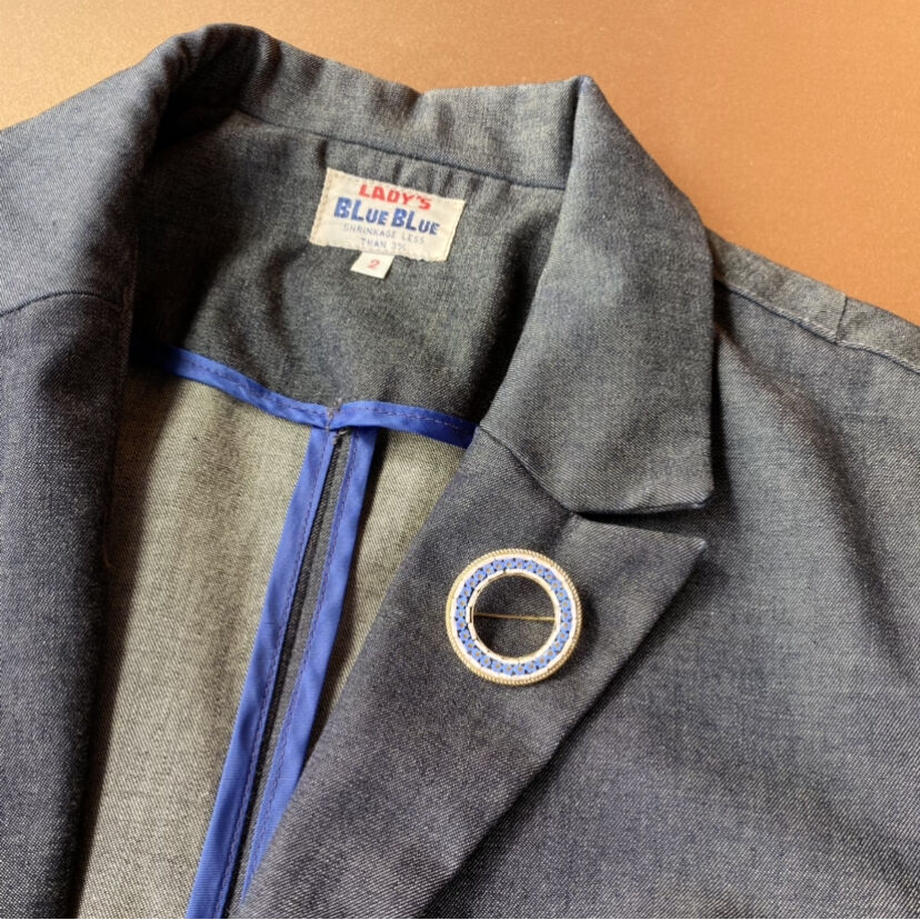 マイクロモザイク サークルブローチ