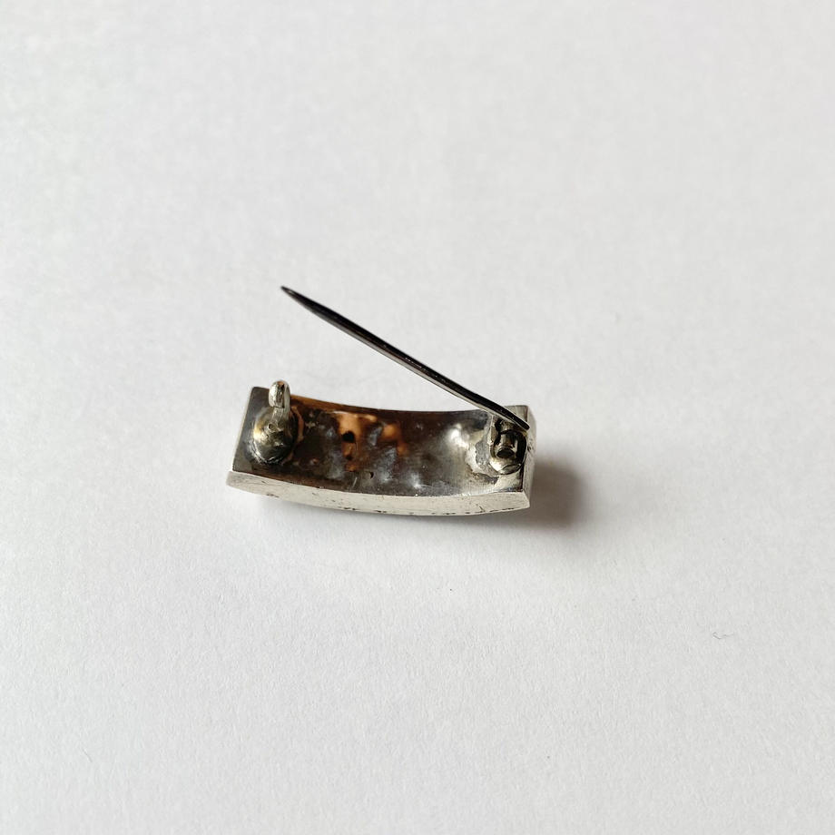 ジョージアン ペースト レクタングル ブローチ