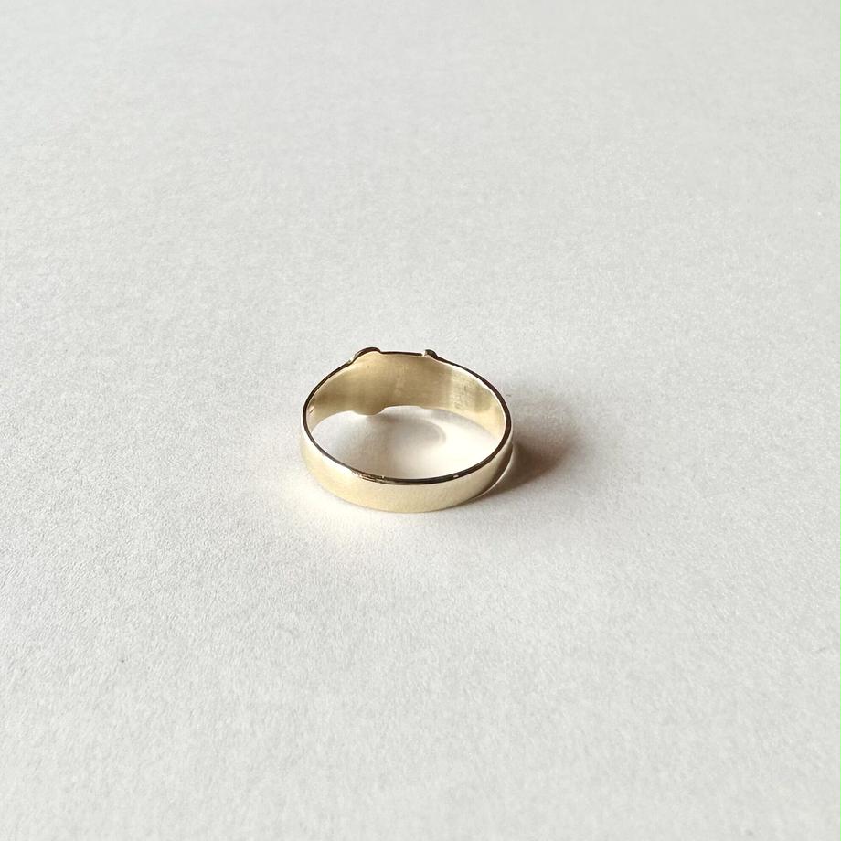 9Kゴールド バックル リング 9号