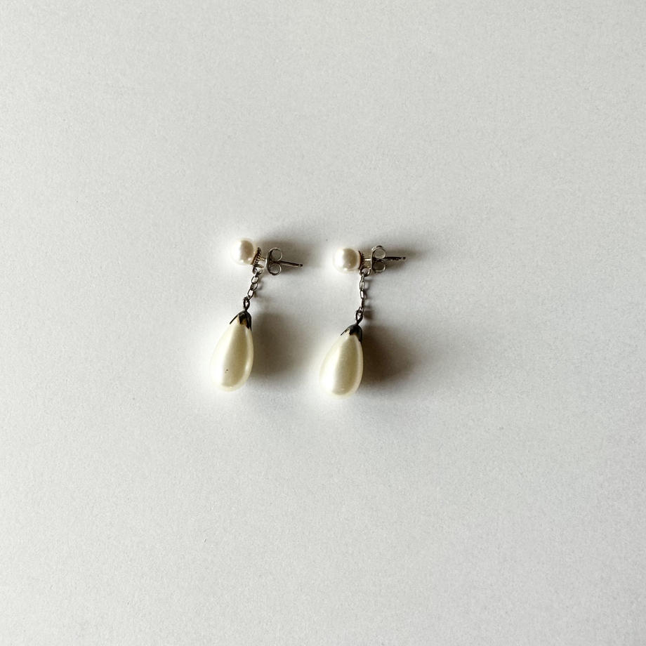 グラスパール ドロップピアス