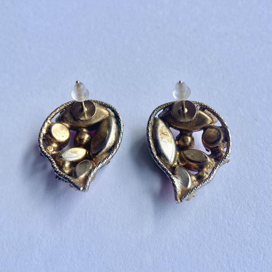 マルチカラーグラス ピアス(リメイク)