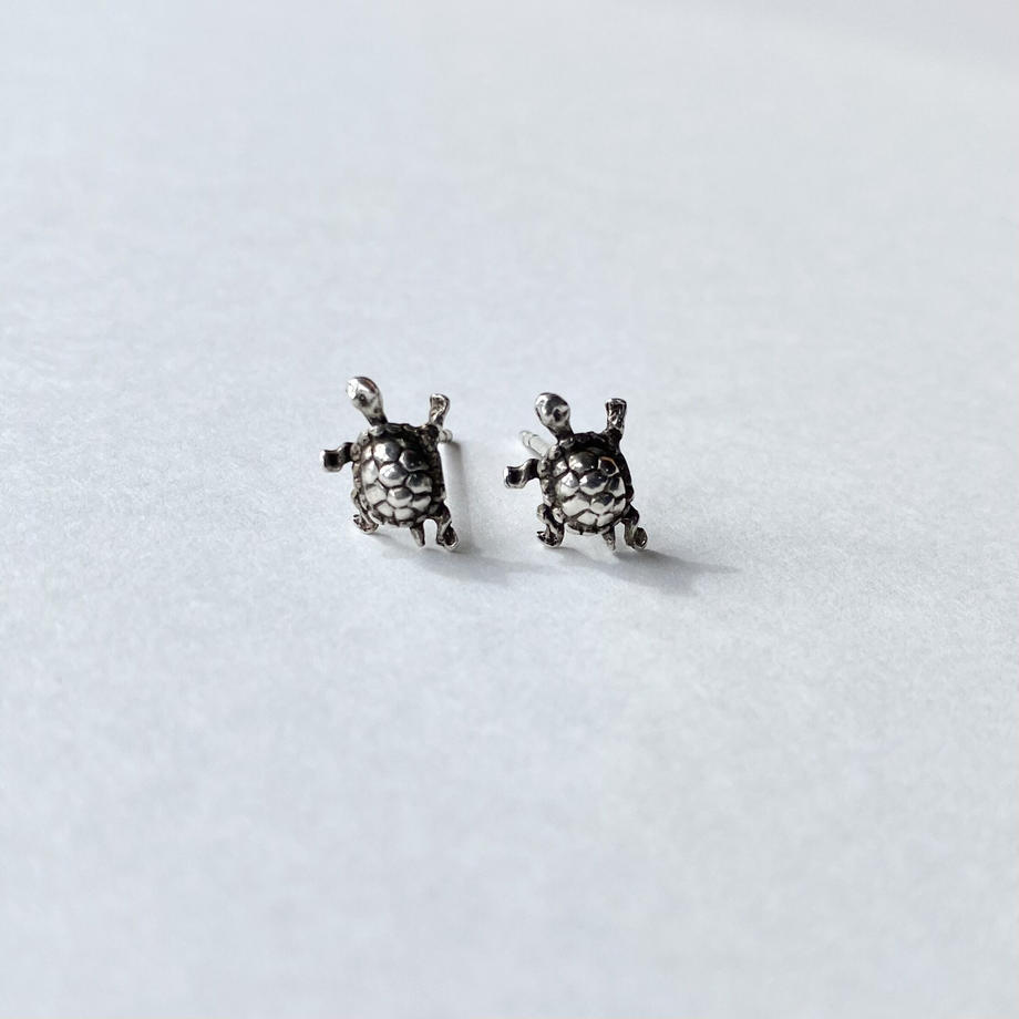 ヴィンテージ カメ ピアス