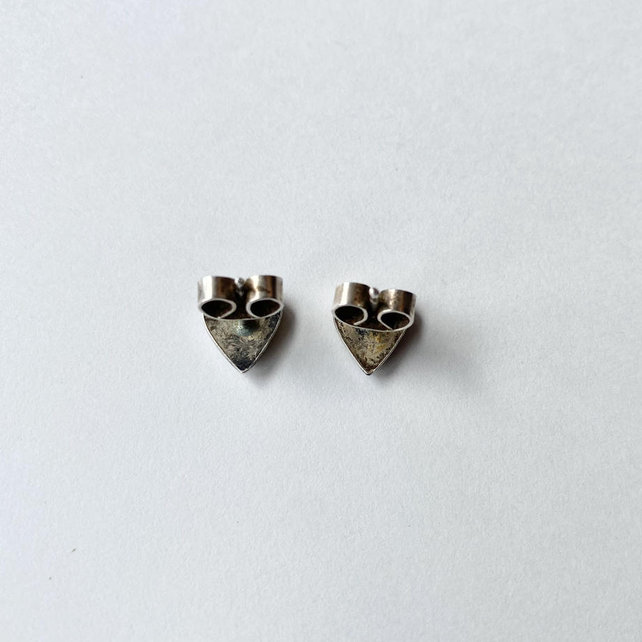 シルバー&マーカサイト ハート ピアス