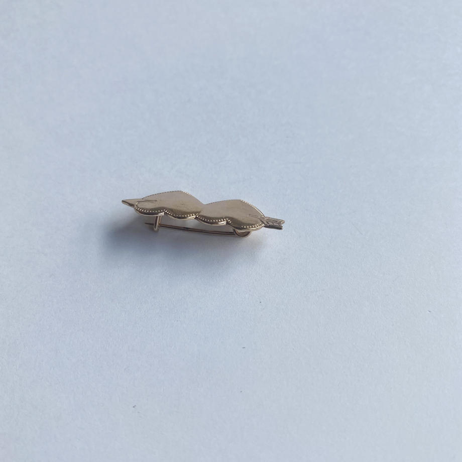 ハート&アロー ゴールドプレーテッド ブローチ
