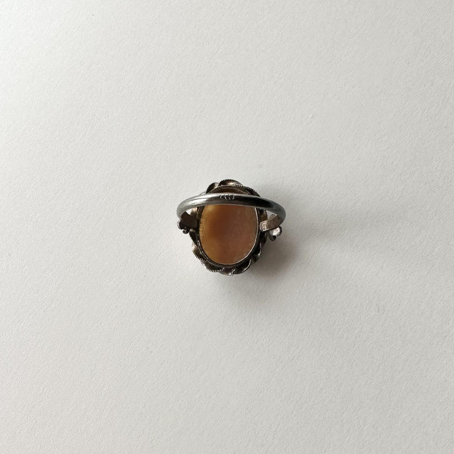 シェルカメオ フラワーモチーフ リング
