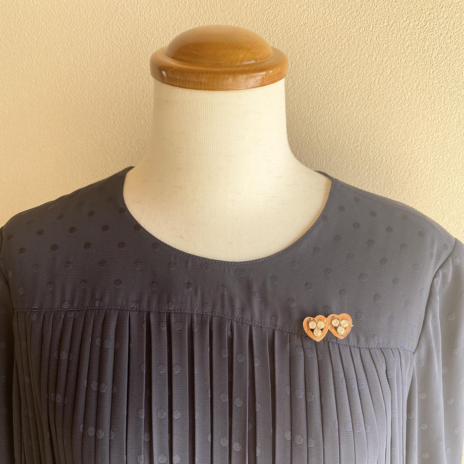 ハート&クローバー ブローチ