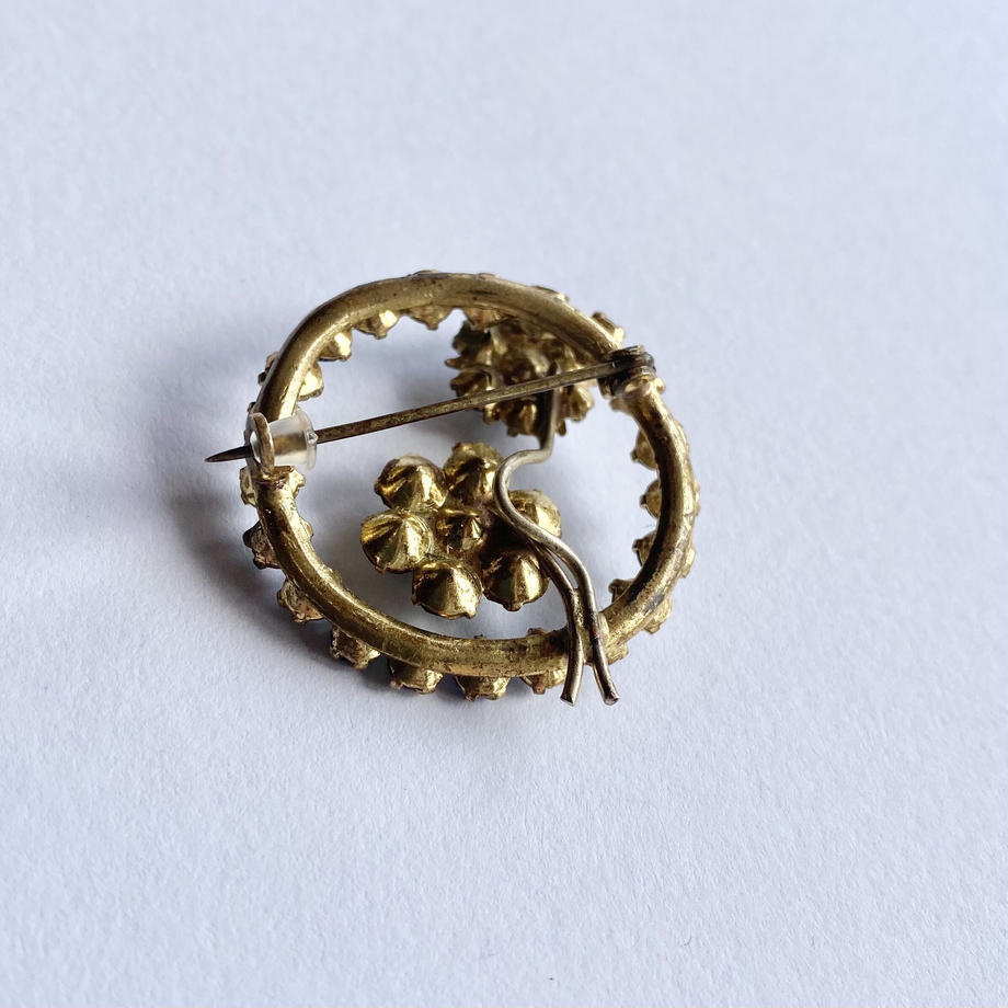 アイリスグラス フラワーサークルブローチ