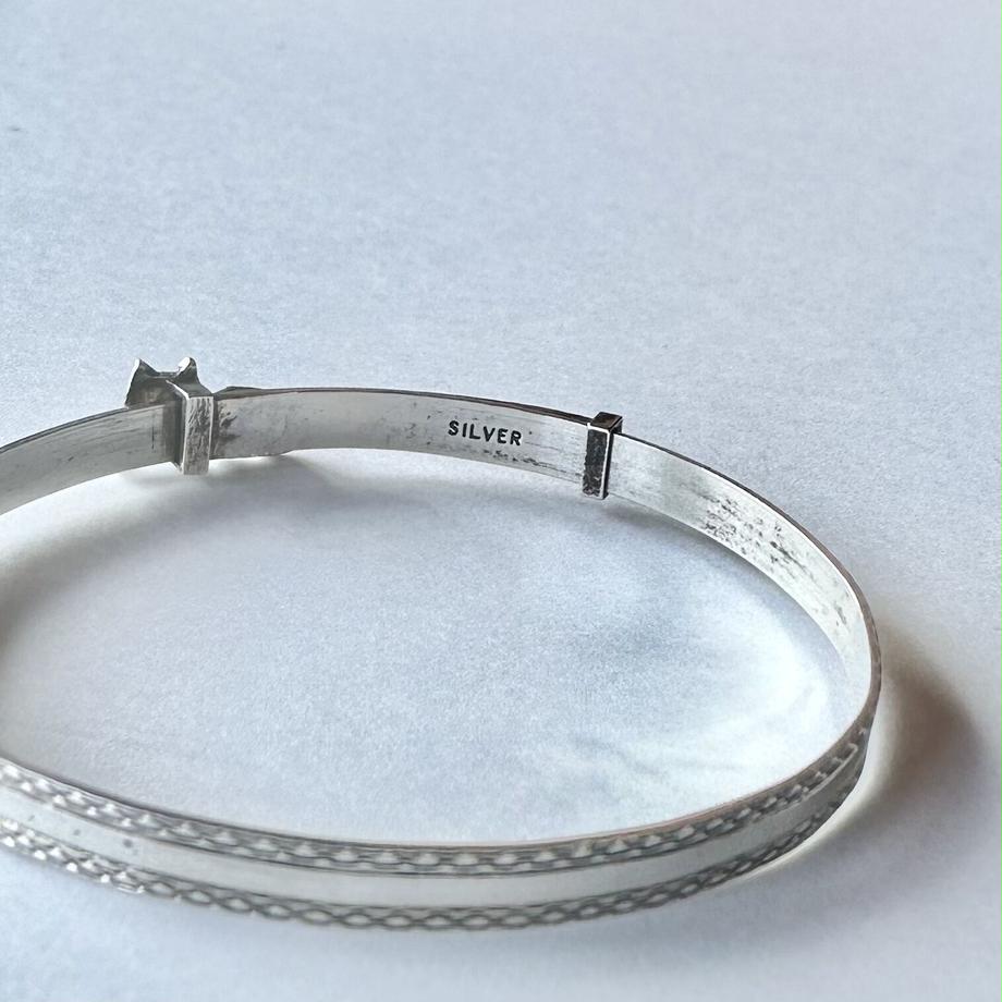 シルバー キャット ベビーバングル