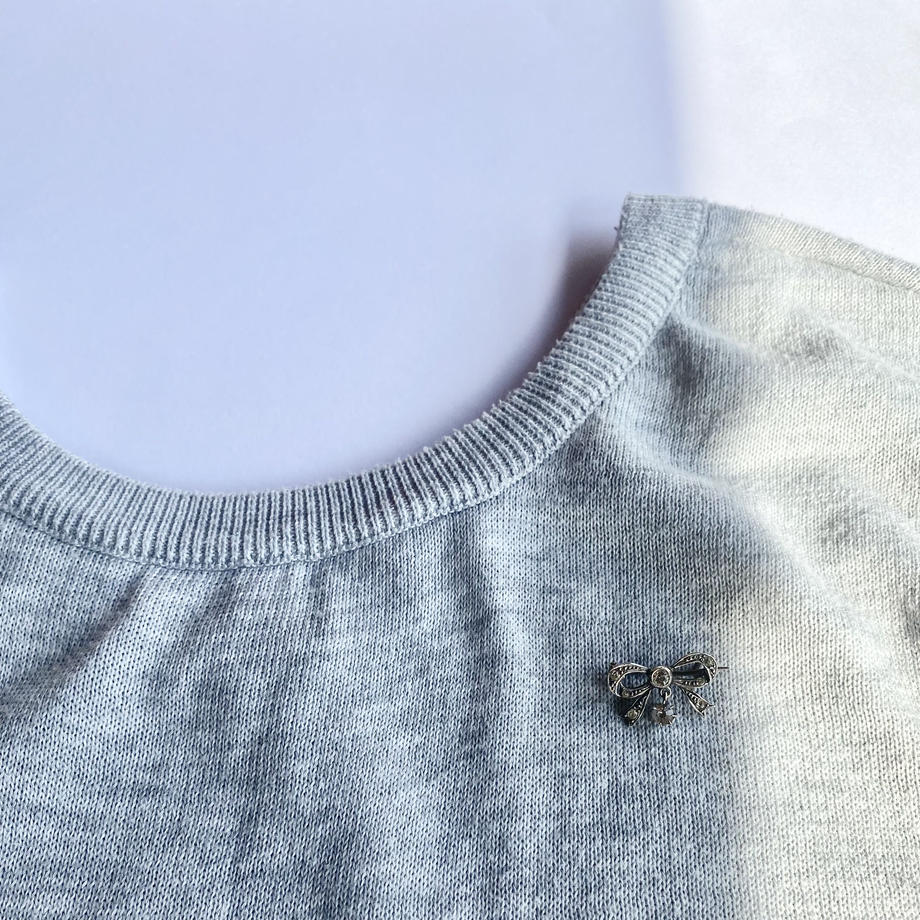 スウィンググラス ボウ リトルブローチ シルバー935