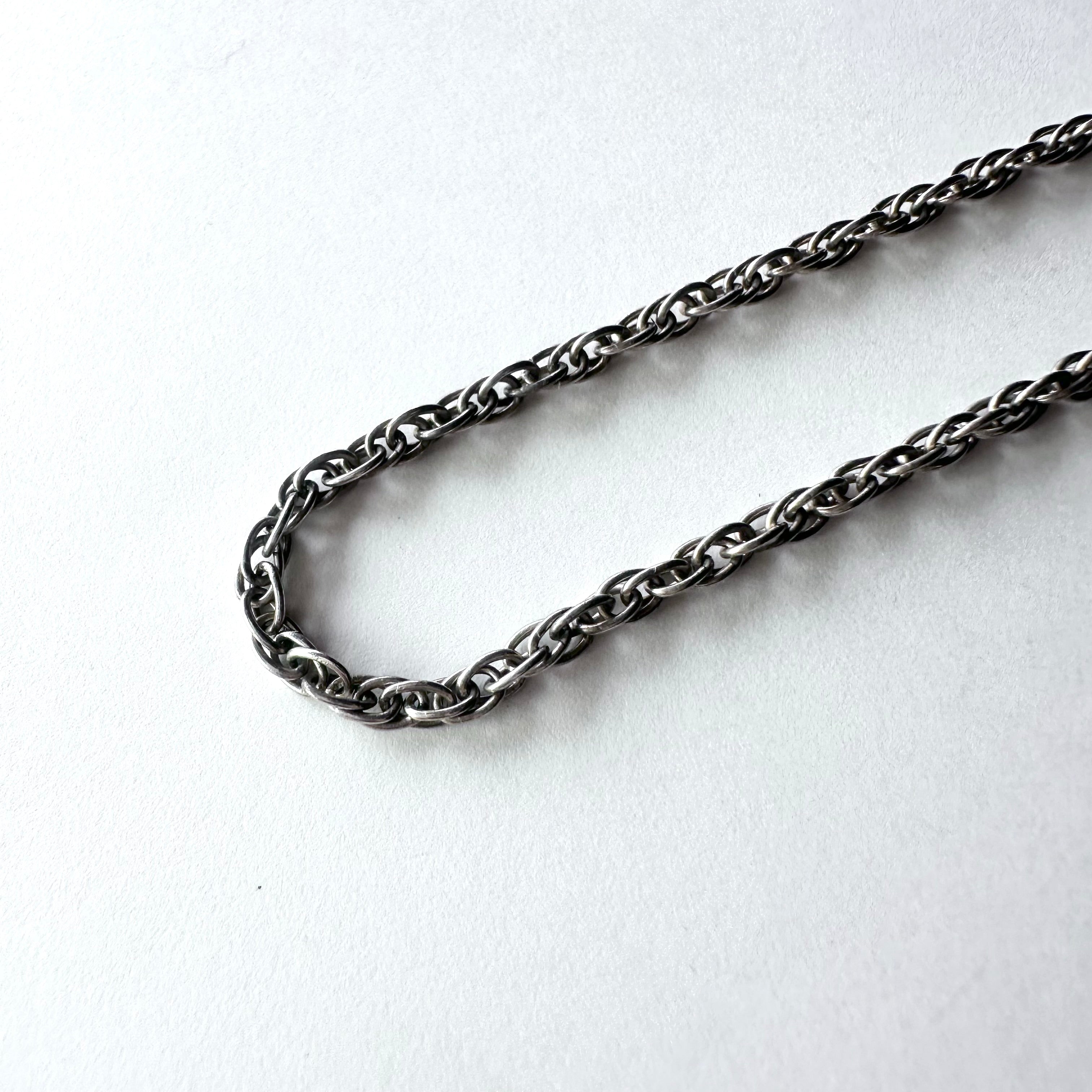 スターリングシルバー ヴィンテージ リンクチェーン ネックレス