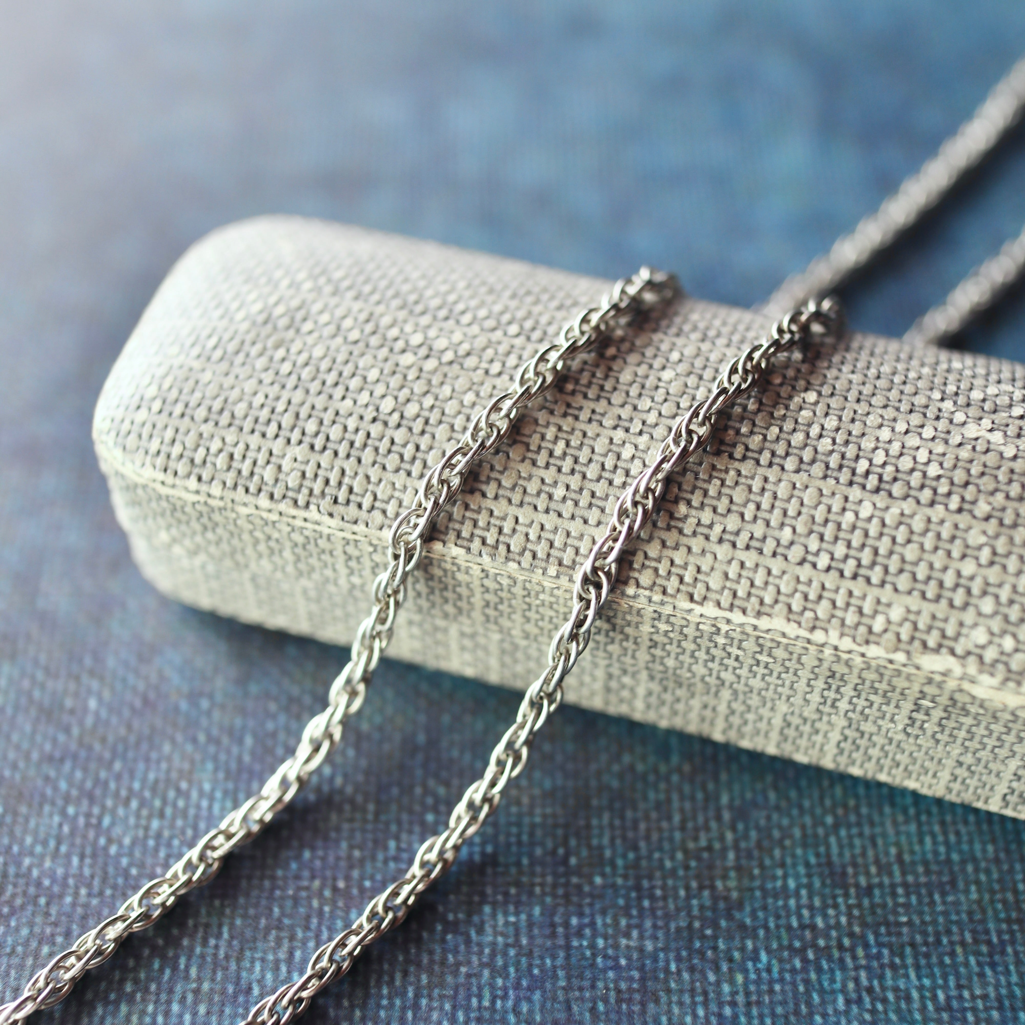 スターリングシルバー ヴィンテージ リンクチェーン ネックレス