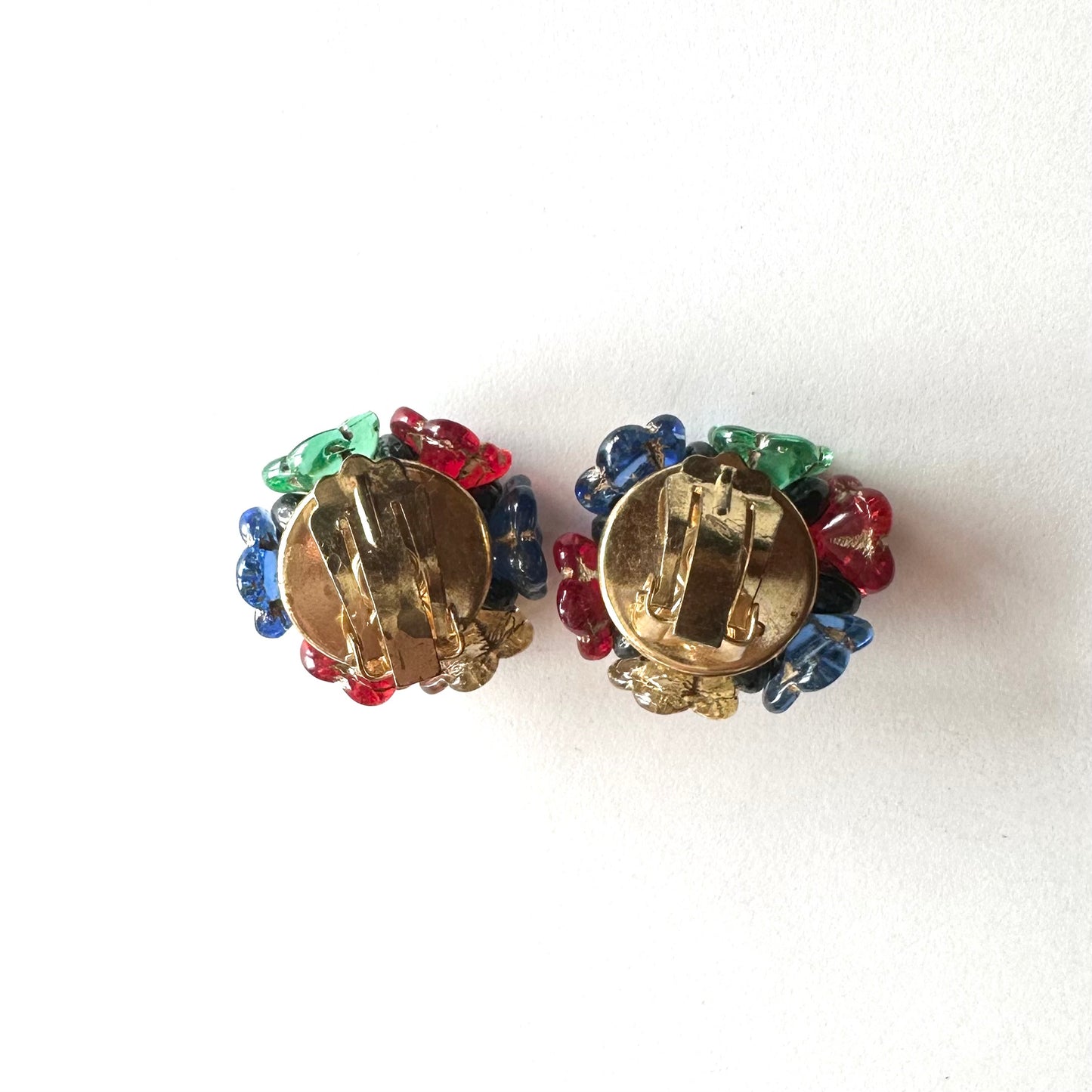 マルチカラーフラワーイヤリング