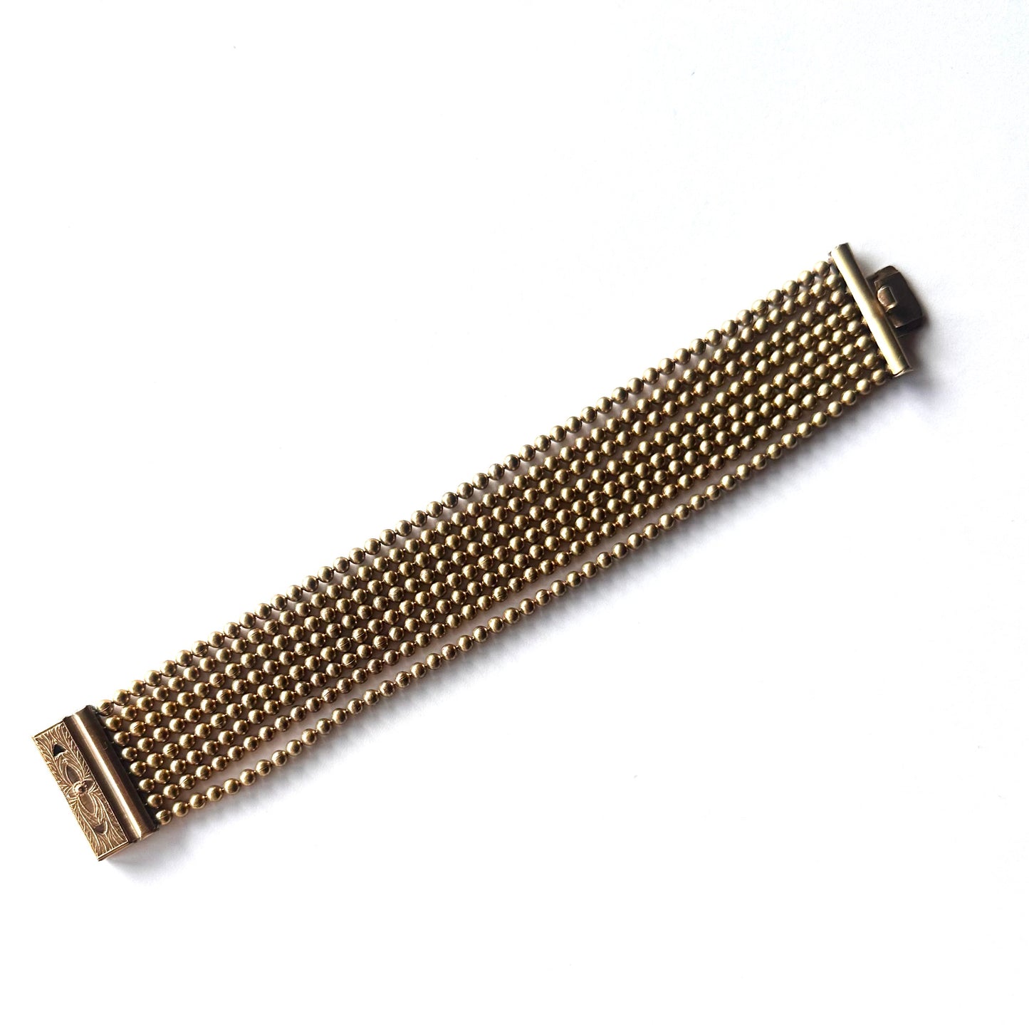 アールデコ ゴールドトーンメタル ブレスレット