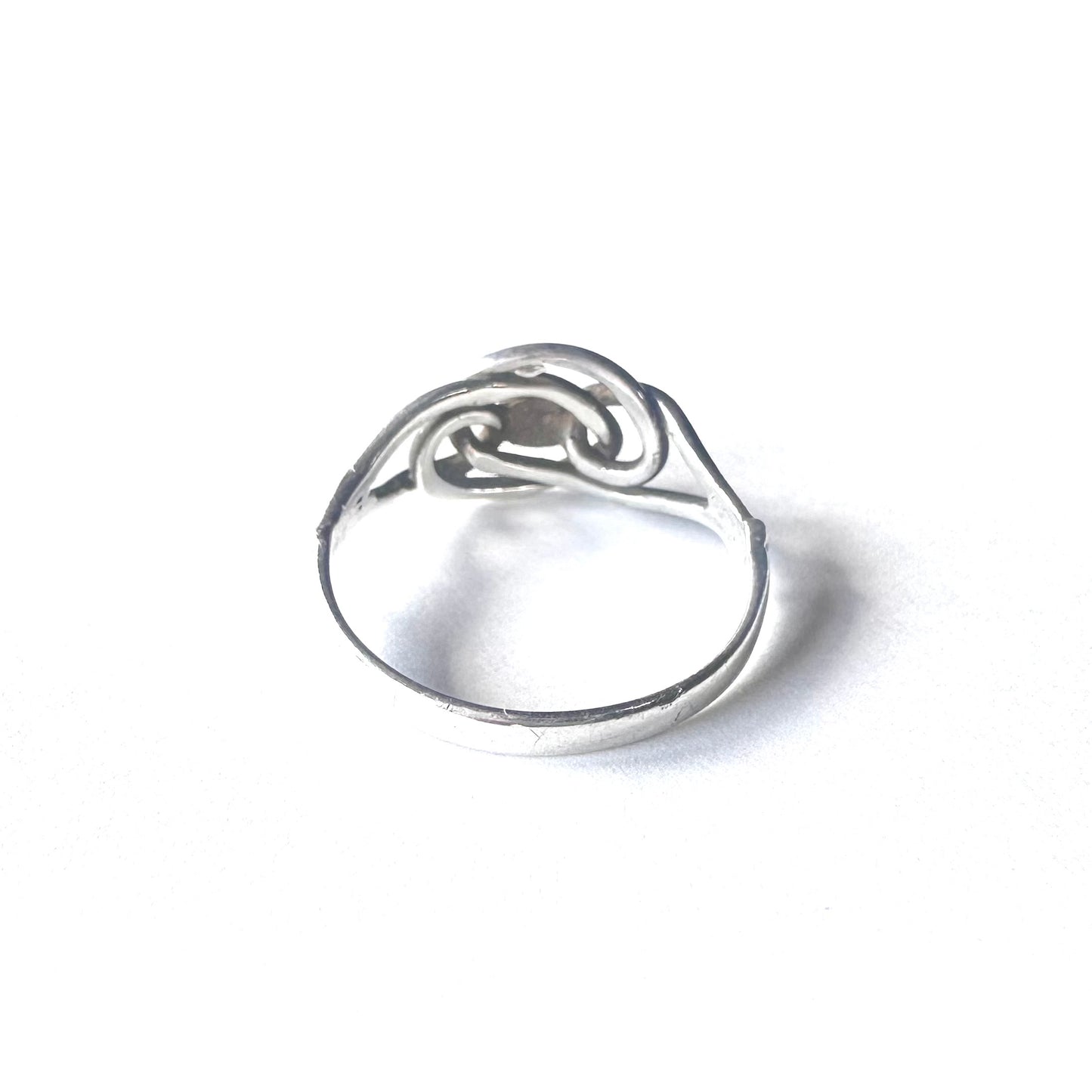スターリングシルバー ラヴァーズノット ヴィンテージリング 18号