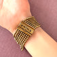 アールデコ ゴールドトーンメタル ブレスレット