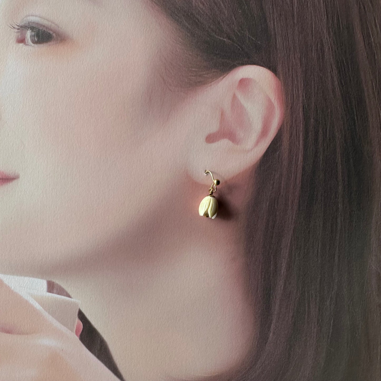 すずらん アンティークパーツ ピアス