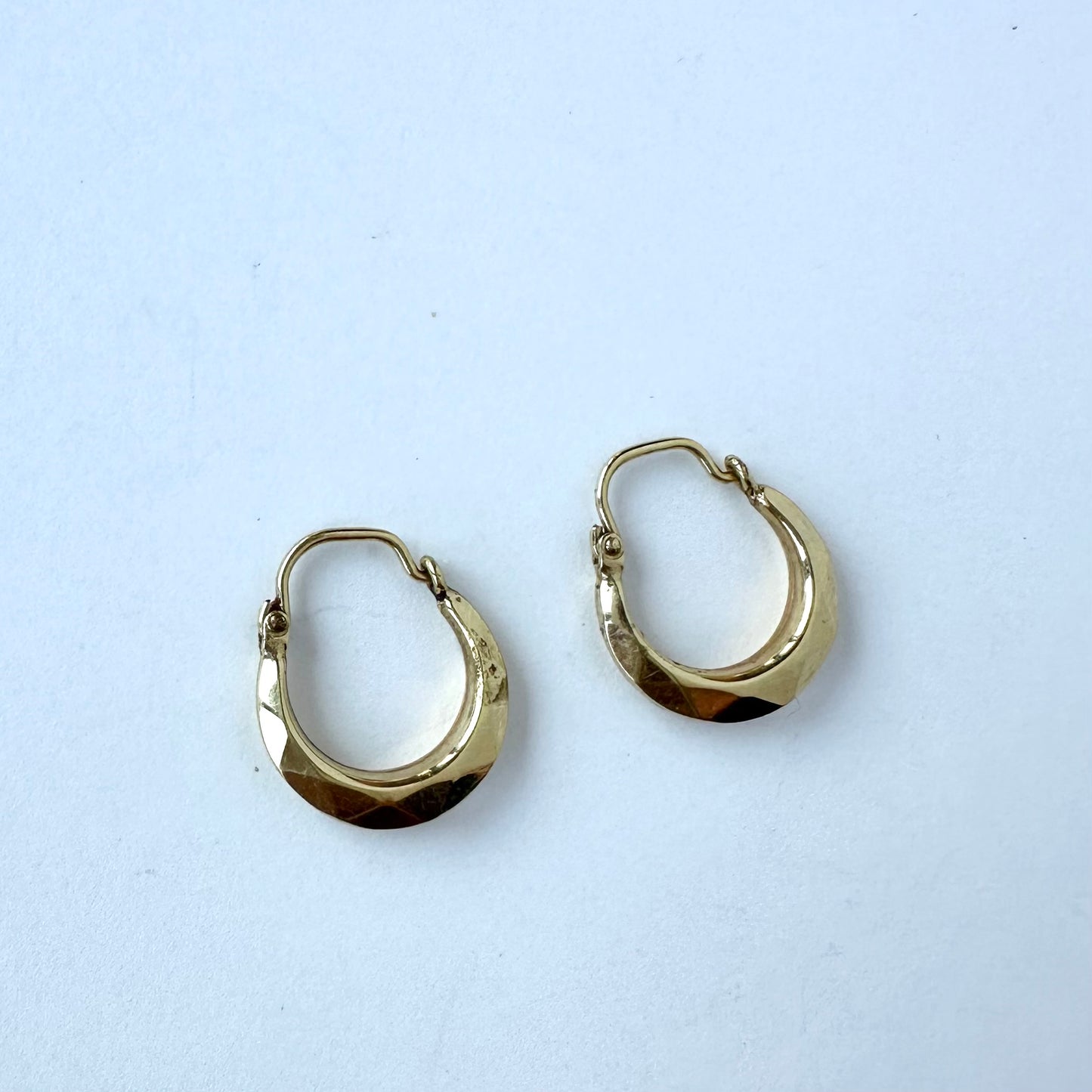 ヴィンテージ ロールドゴールド ファセットピアス